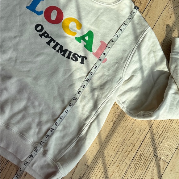 Madhappy Local Optimist White Sweatshirt Size Medium - Picture 4 of 8